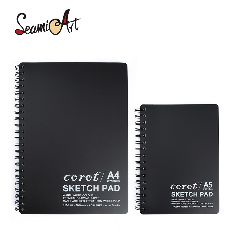 SeamiArt A4/A5 Vintage Sketch Notebook for Sketch Design (110GSM Paper