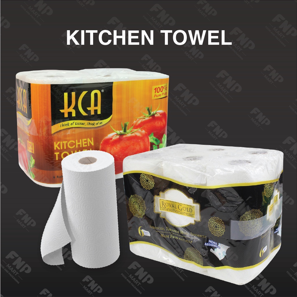 KCA / ROYAL GOLD Kitchen Towel (6 ROLLS X 2 PLY) Shopee Malaysia