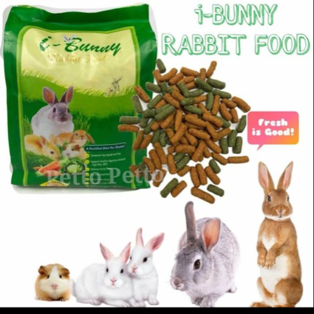 (Repack ZIPPER BAG) IBunny Timothy Hay Based Rabbit Food 1kg Shopee