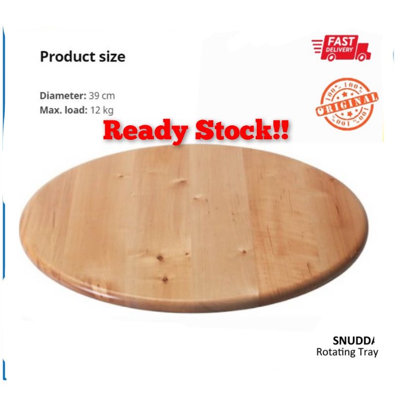 Solid wooden /Lazy Susan, solid wood (39cm) Shopee Malaysia