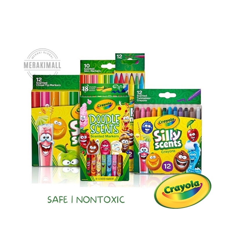 Crayola Silly Scents NonToxic Washable Marker Twistable Crayons