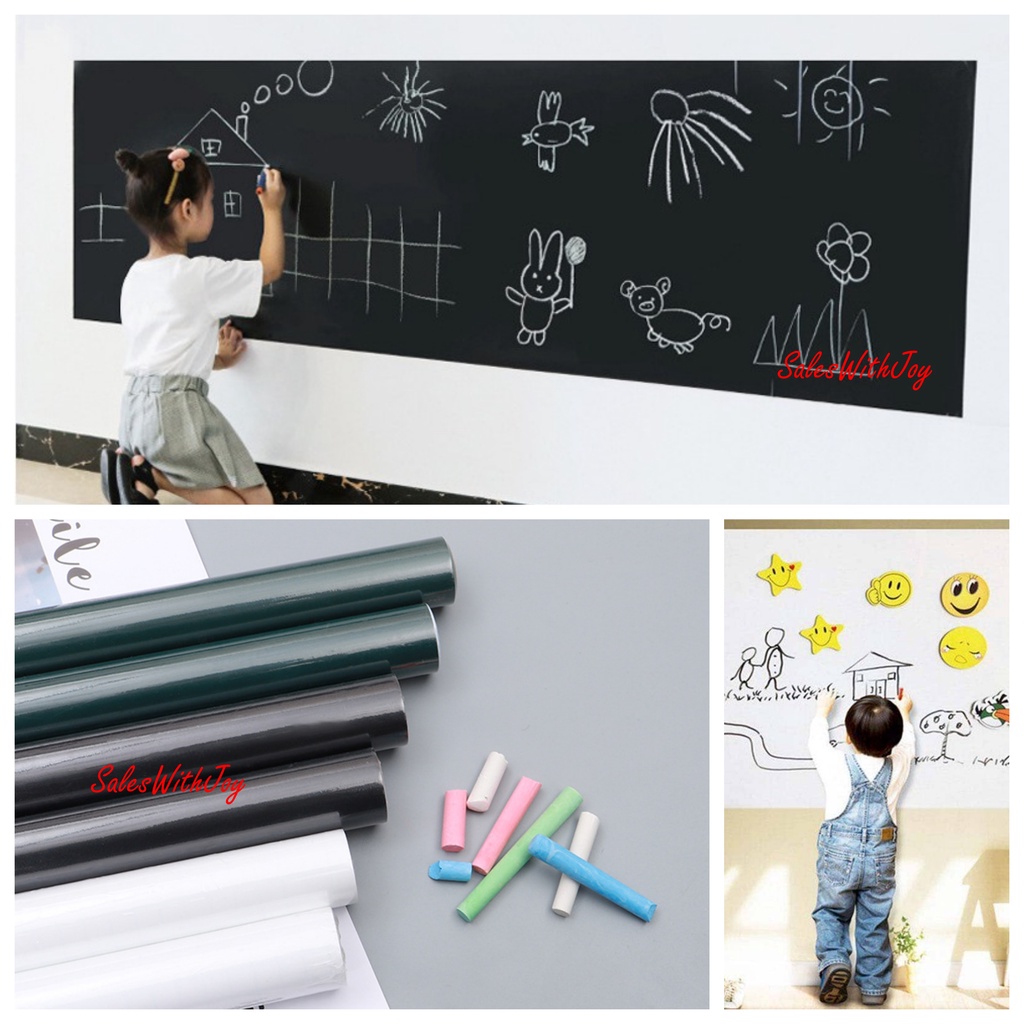 【Joymall】Removable Peel & Stick Whiteboard Blackboard Chalkboard Wall