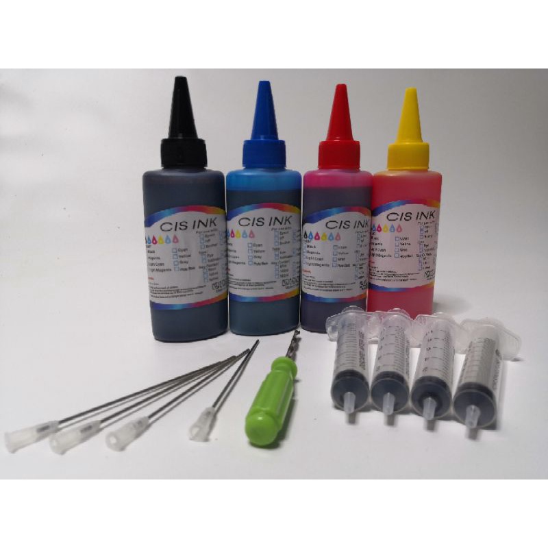 Full set Combo Refill ink 4 x 10ml Syringes Injector and Hand Drill For