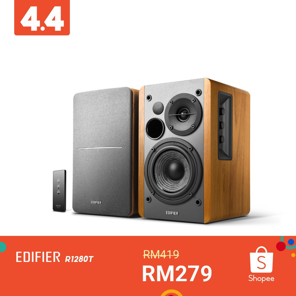 edifier Edifier R1280T High Performance Bookshelf Speaker Shopee Malaysia