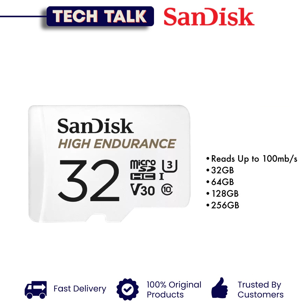 SanDisk High Endurance Video MicroSD Card with Adapter Memory Card for