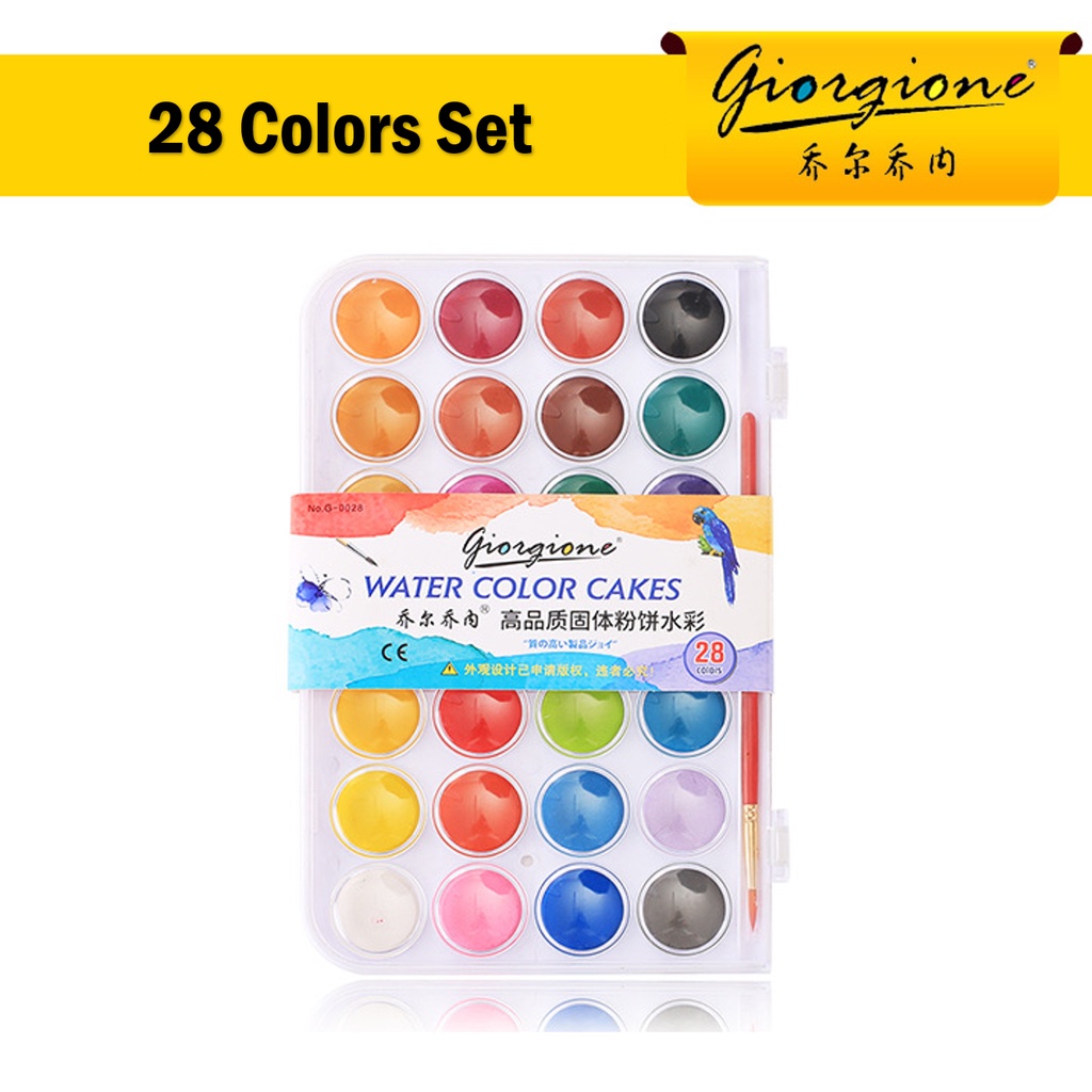 Watercolor Cakes Set Student Grade 12/16/24/28/36/48 Colors