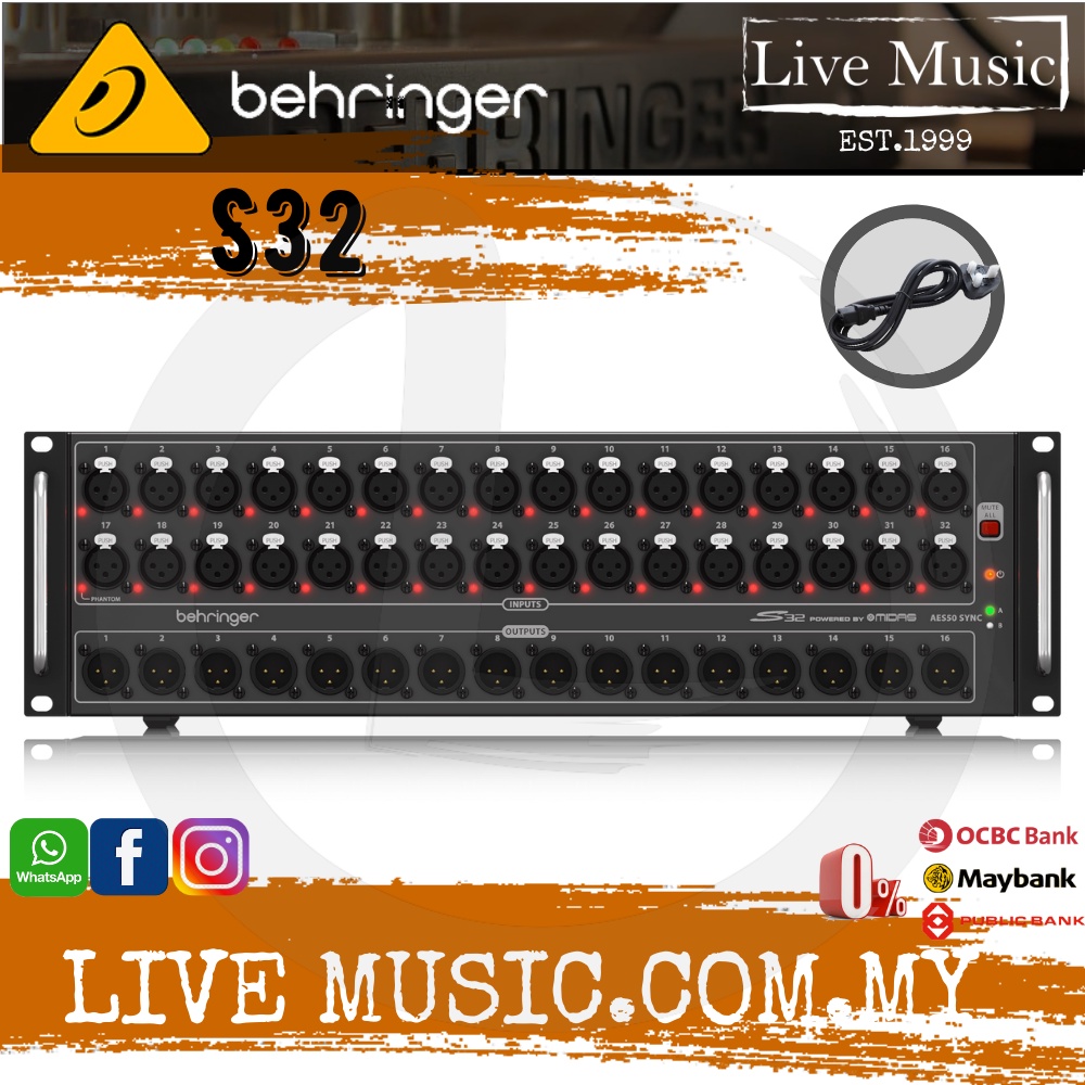 Behringer S32 32channel Stage Box ( S32 / S 32 ) Shopee Malaysia
