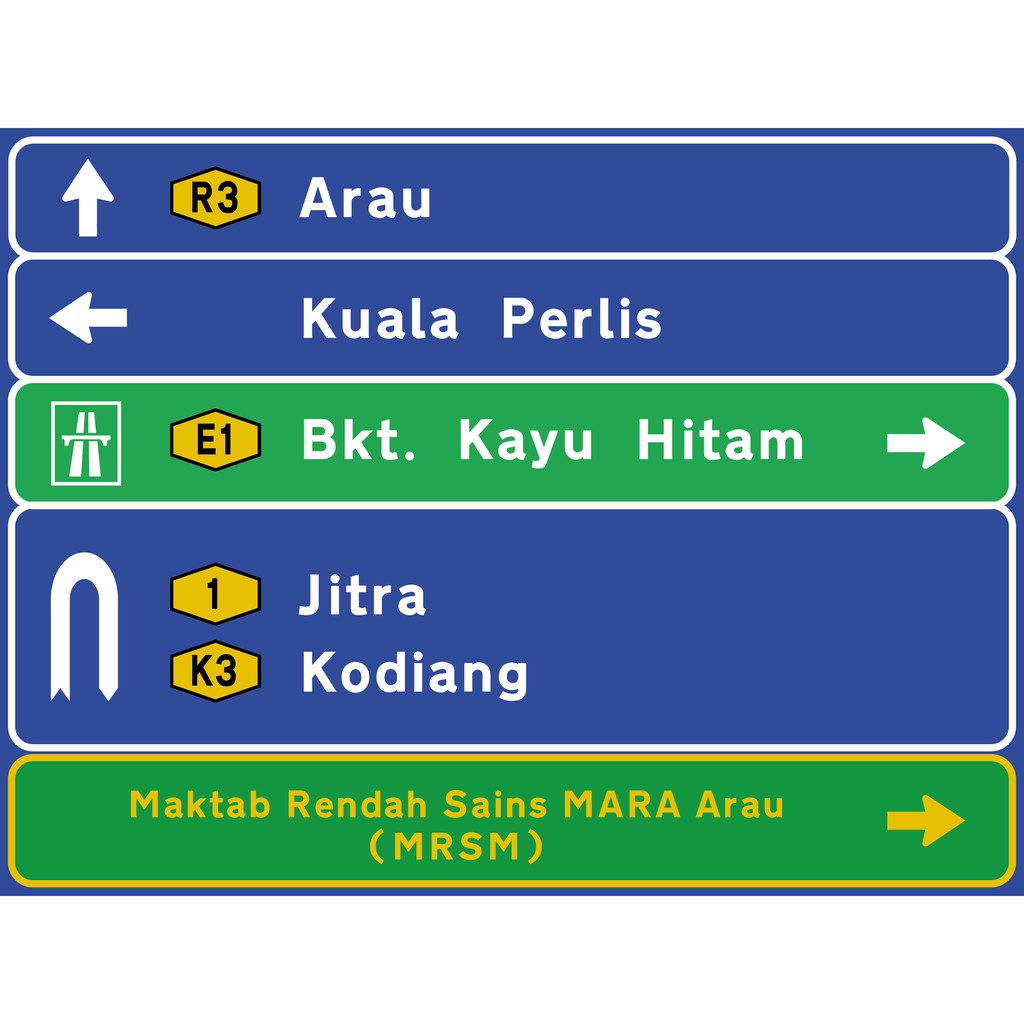Malaysia Road Signboard Fridge "JALAN PERSEKUTUAN ARAU, KUALA