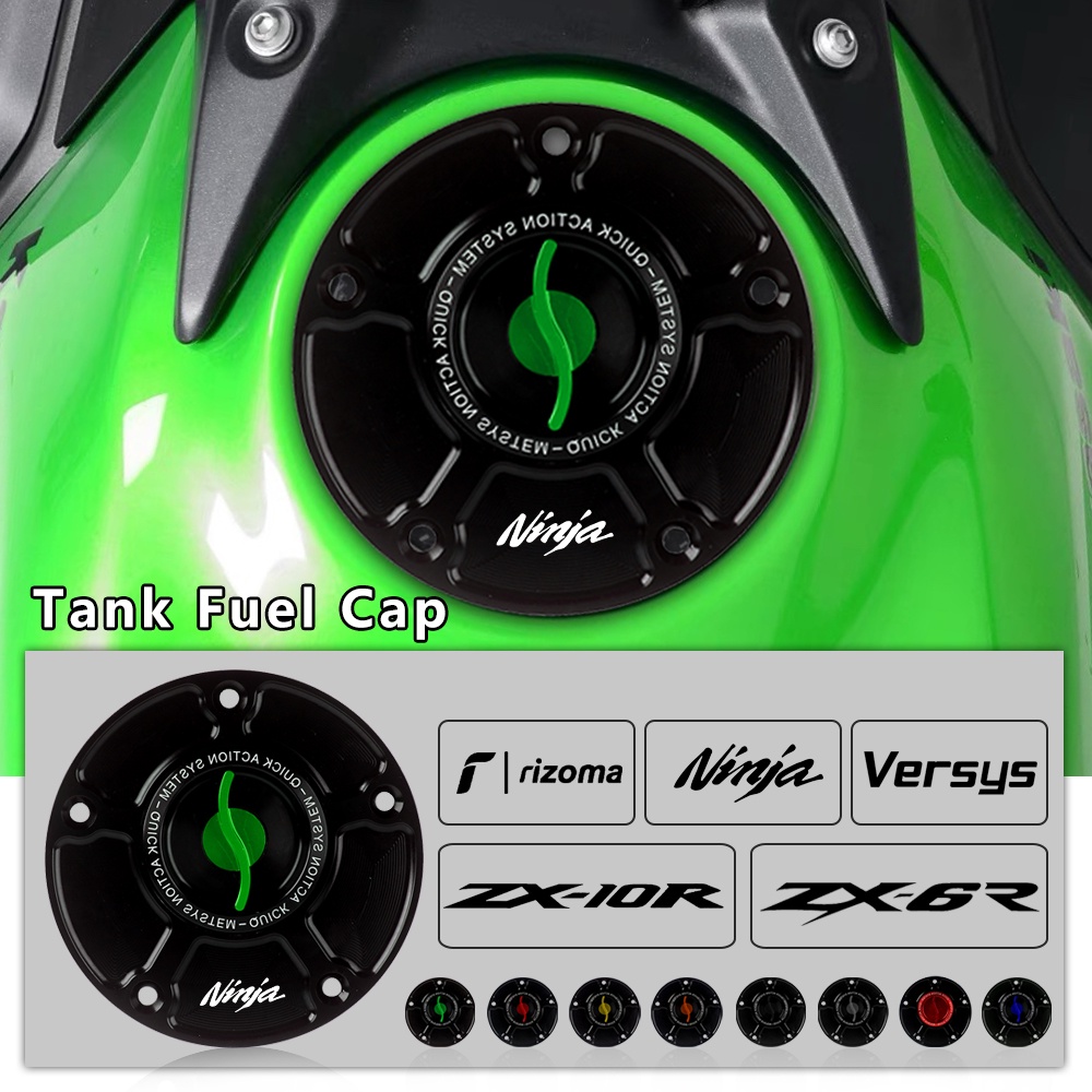 CNC Aluminum Keyless Motorcycle Accessories Fuel Gas Tank Cap Cover For Kawasaki NINJA RIZOMA