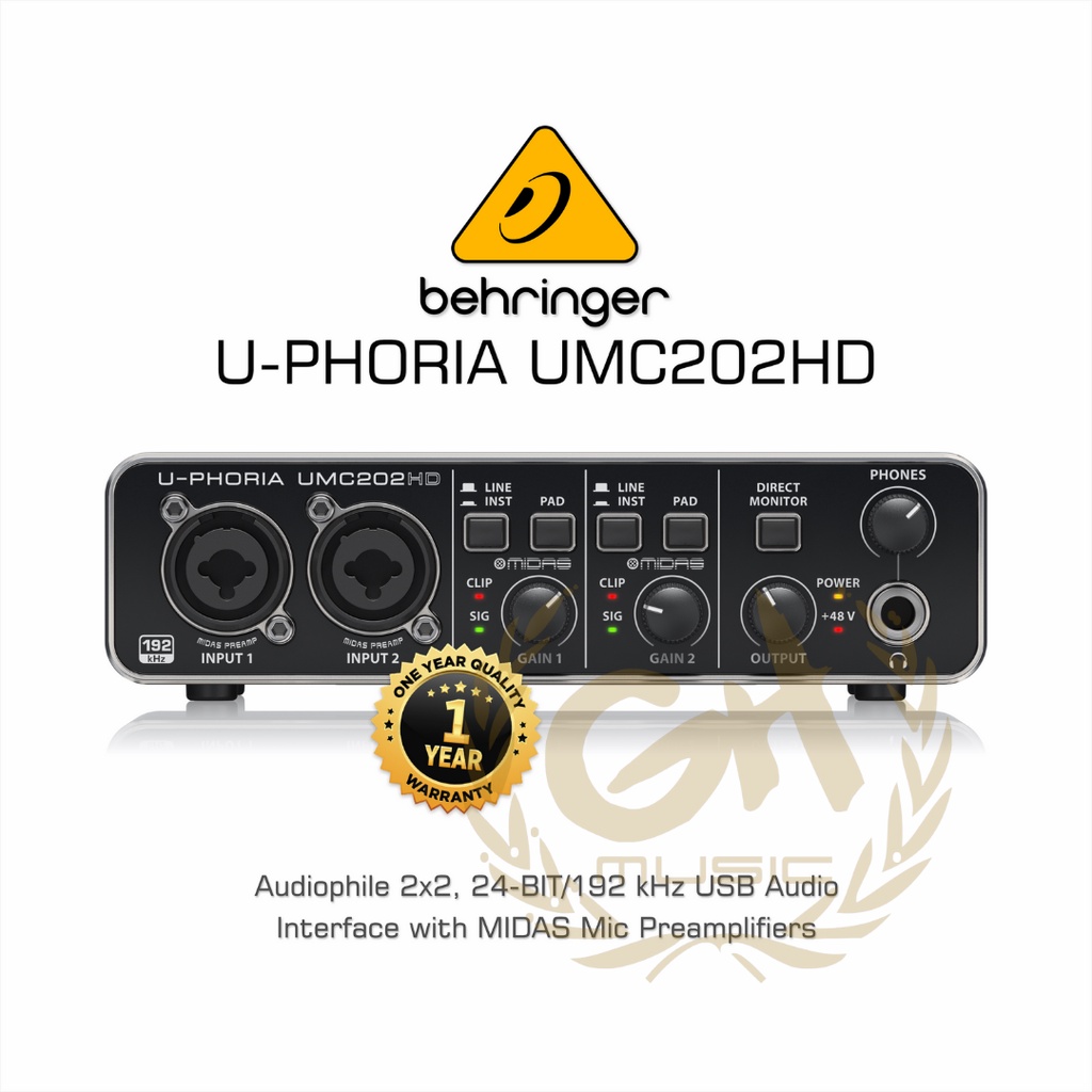Behringer UPHORIA UMC202 HD SOUNDCARD AUDIO INTERFACE Shopee Malaysia