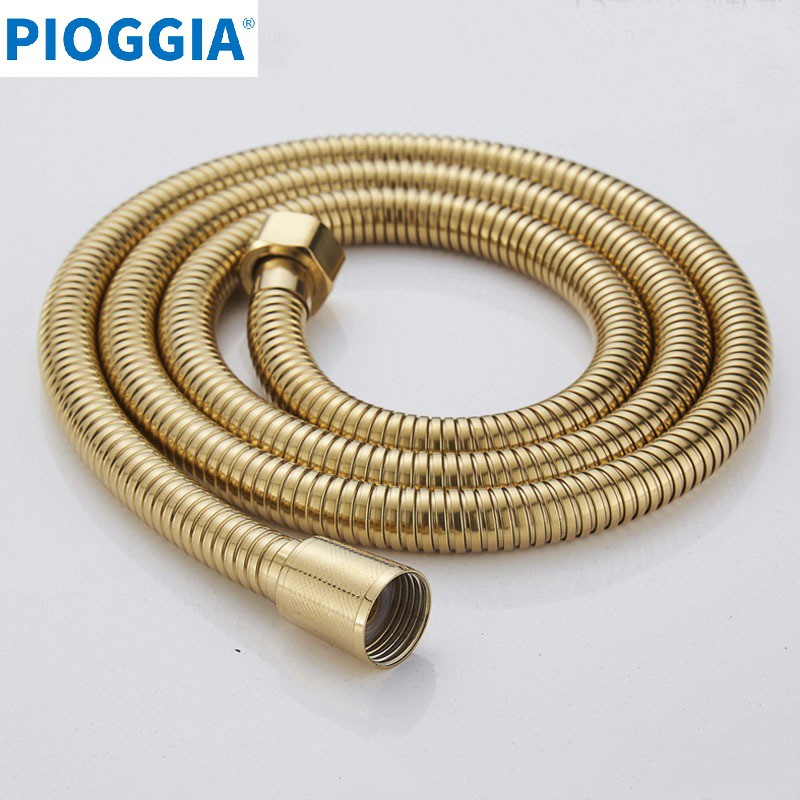 PIOGGIA Gold Shower Hose 1.5M Stainless steel Flexible Hose Encryption