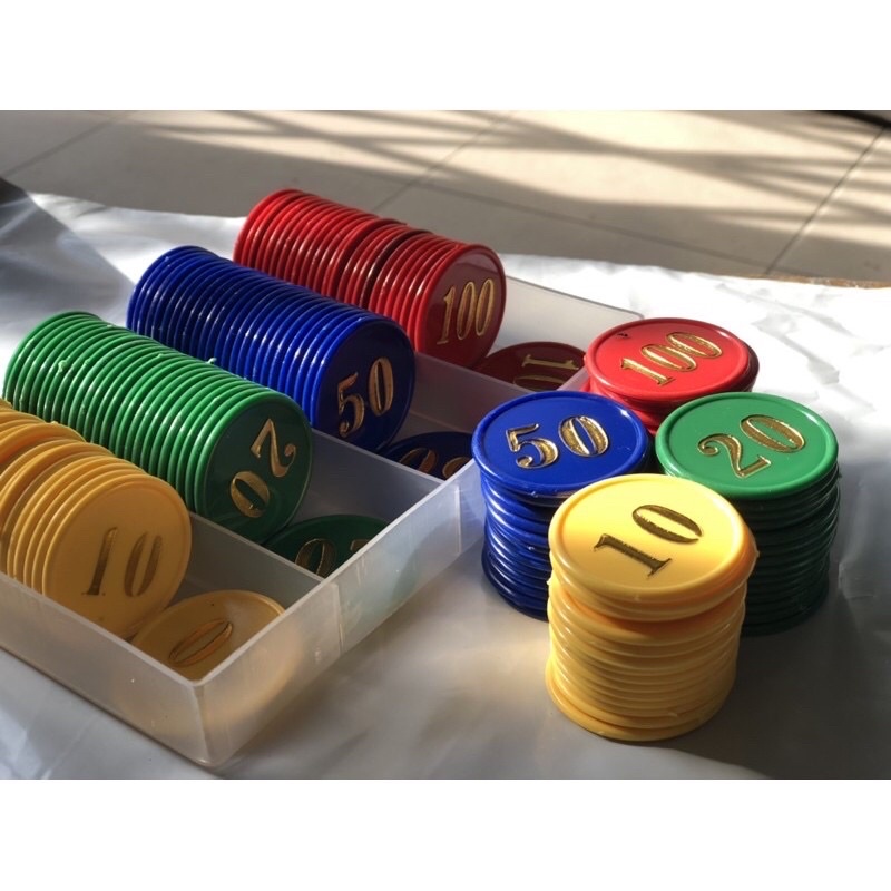 [Ready Stock]🔥160 Pcs Poker Chips Mahjong Chips 麻将筹码 *Free Storage Box