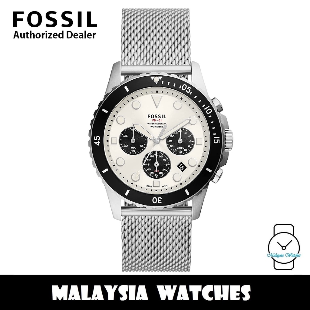(OFFICIAL WARRANTY) Fossil FS5915 FB01 Quartz Chronograph Stainless