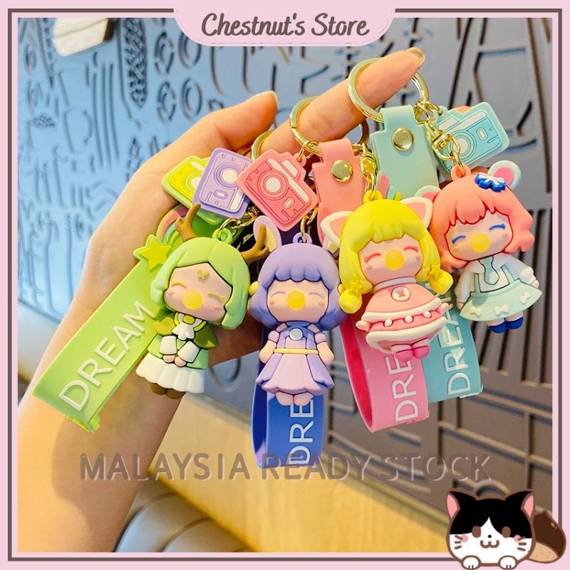 CHESTNUT'S STORE Bubble Girls Keychain Cute Girl Keychains Key Ring Bag