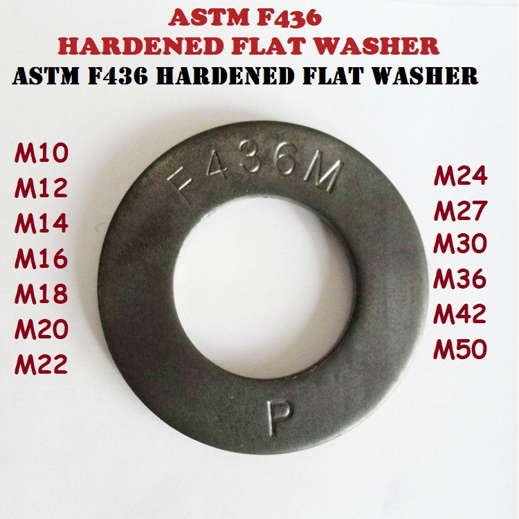 ASTM F436 Flat Washer M10 M12 M14 M16 M20 M22 M24 M27 Hardened Washers