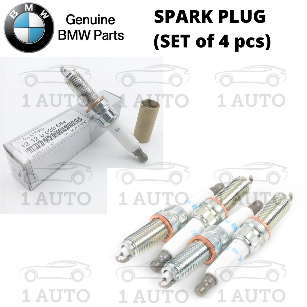 (GENUINE BMW PARTS) SPARK PLUG (4PCS) for BMW F30 F32 F34 F36 320i 328i
