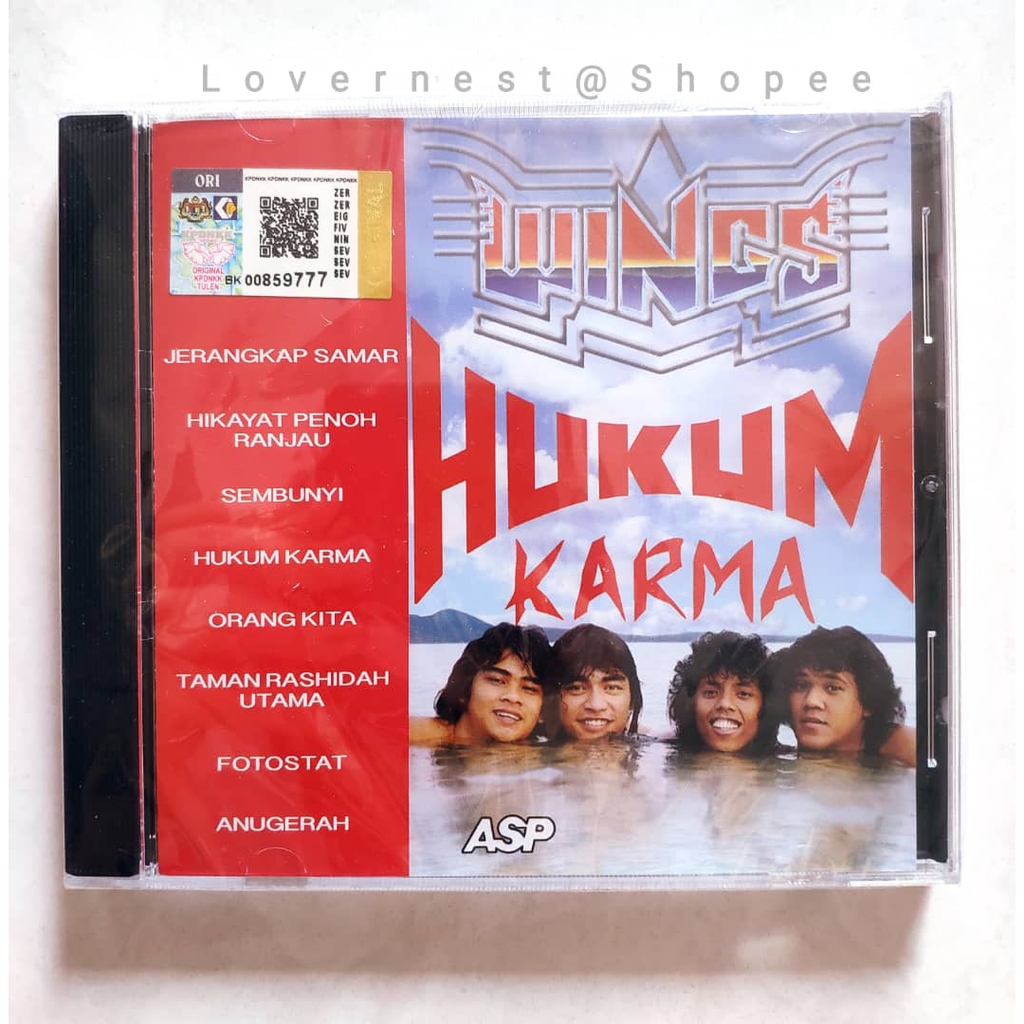 Wings Hukum Karma CD Album Opera Hidup Misteri Mimpi Syakilla