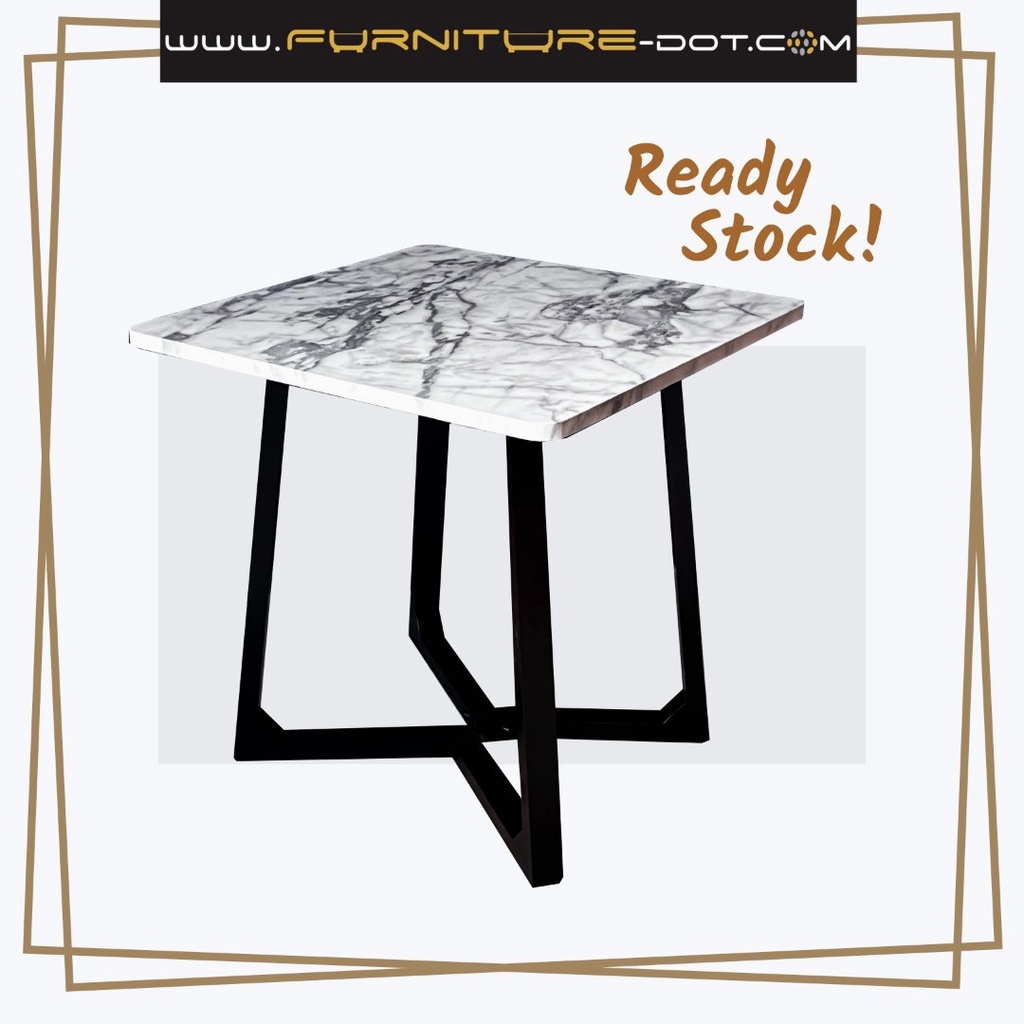 Stylish Side Table / Square Marble Veneer End Table FRM3207 Shopee