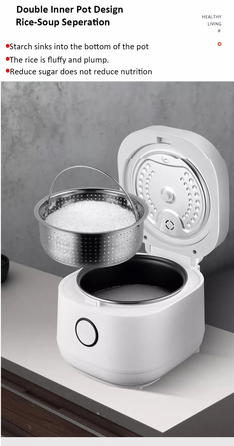 Swiss Thomas Low Sugar Rice Cooker 3 Layers Sugar Filtration Soft Grain