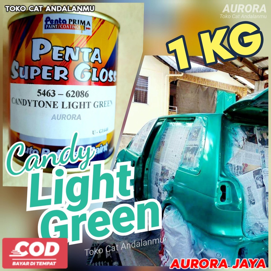 HIJAU Tosca Candy Tone Green Paint 1Kg Light Green Penta Super Gloss