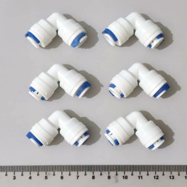 [12pcs]ELBOW Water Filter Fitting Connector 1/4" Elbow Joiner Fitting