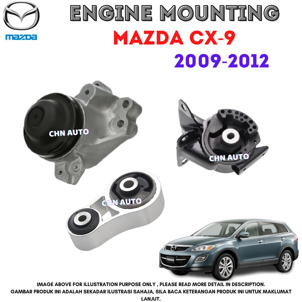 MAZDA CX-9 ( 2009 -2012 ) GENUINE ENGINE MOUNTING RIGHT , LEFT , REAR
