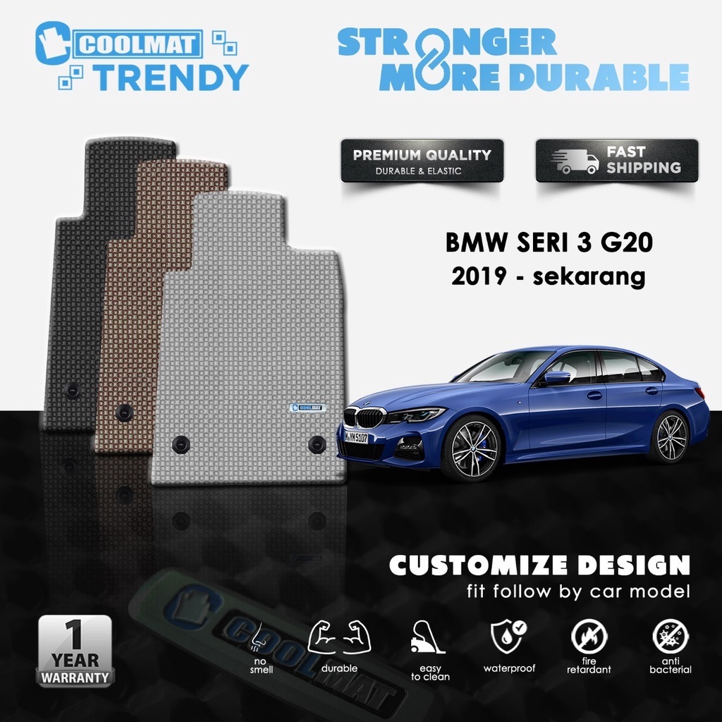 Premium COOLMAT TRENDY BMW 3series (G20) 2019 Car Carpet PRESENT