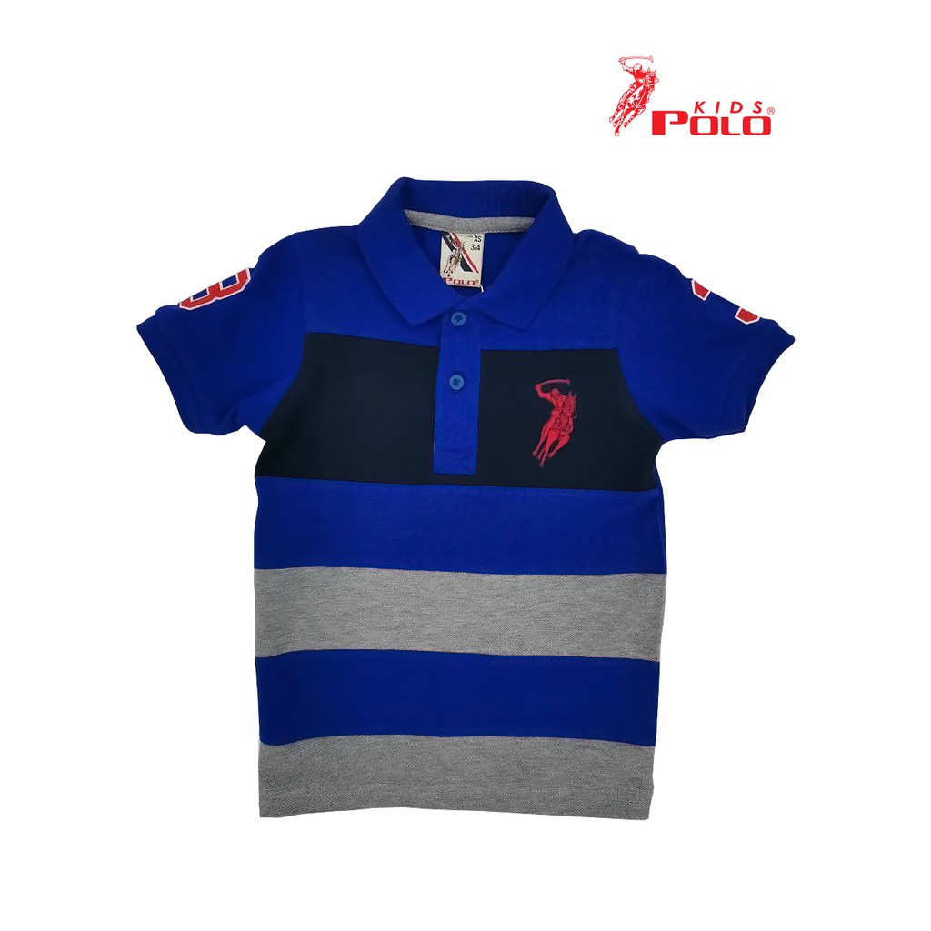 Polo Kids Boy Polo TShirts Blue 01102550 Shopee Malaysia