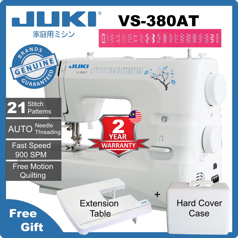 JUKI VS380AT Sewing Machine 21 Stitch Patterns (2 YR WARRANTY) + Extension Table (100 Genuine