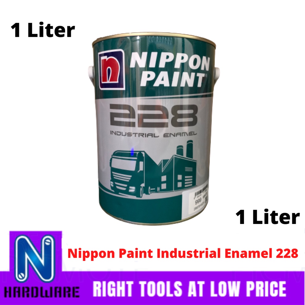 Nippon Paint Gloss Finish High Quality Synthetic Industrial Enamel 228 Cat Minyak 1L 1 Liter
