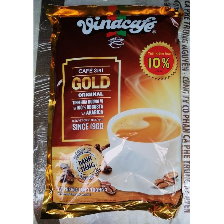 VINACAFE CAFE 3IN1 GOLD ORIGINAL (Vietnamese No.1 Coffee) (24 packs x