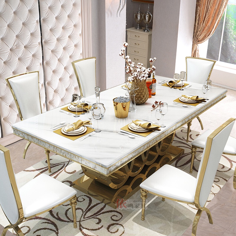 Luxury Marble Table Dining Table Audi Marble Circle Gold Stainless