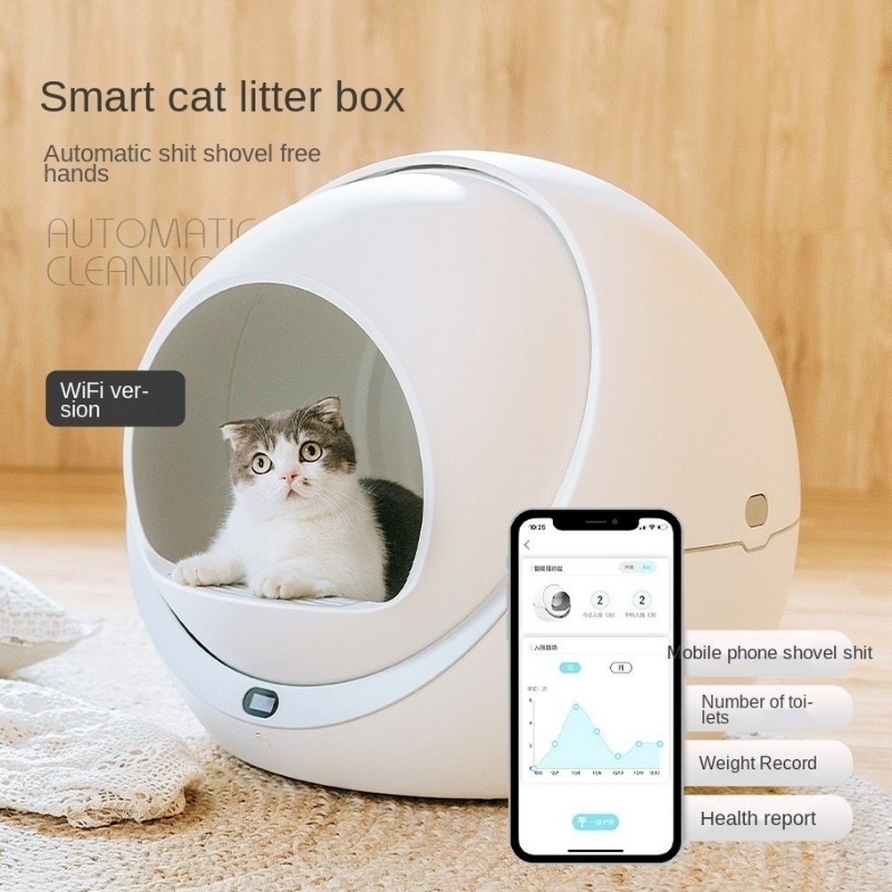 Petree automatic selfcleaning cat litter box cat sandbox closed tray