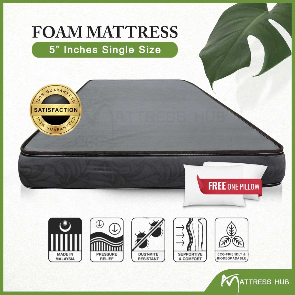 [READY STOCK + FREE PILLOW+FREE DELIVERY] Single Size 4" & 5" HD FOAM