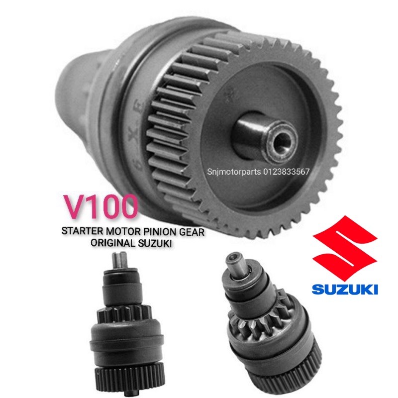 ORIGINAL SUZUKI V100 STARTER MOTOR PINION GEAR STARTER GEAR Shopee