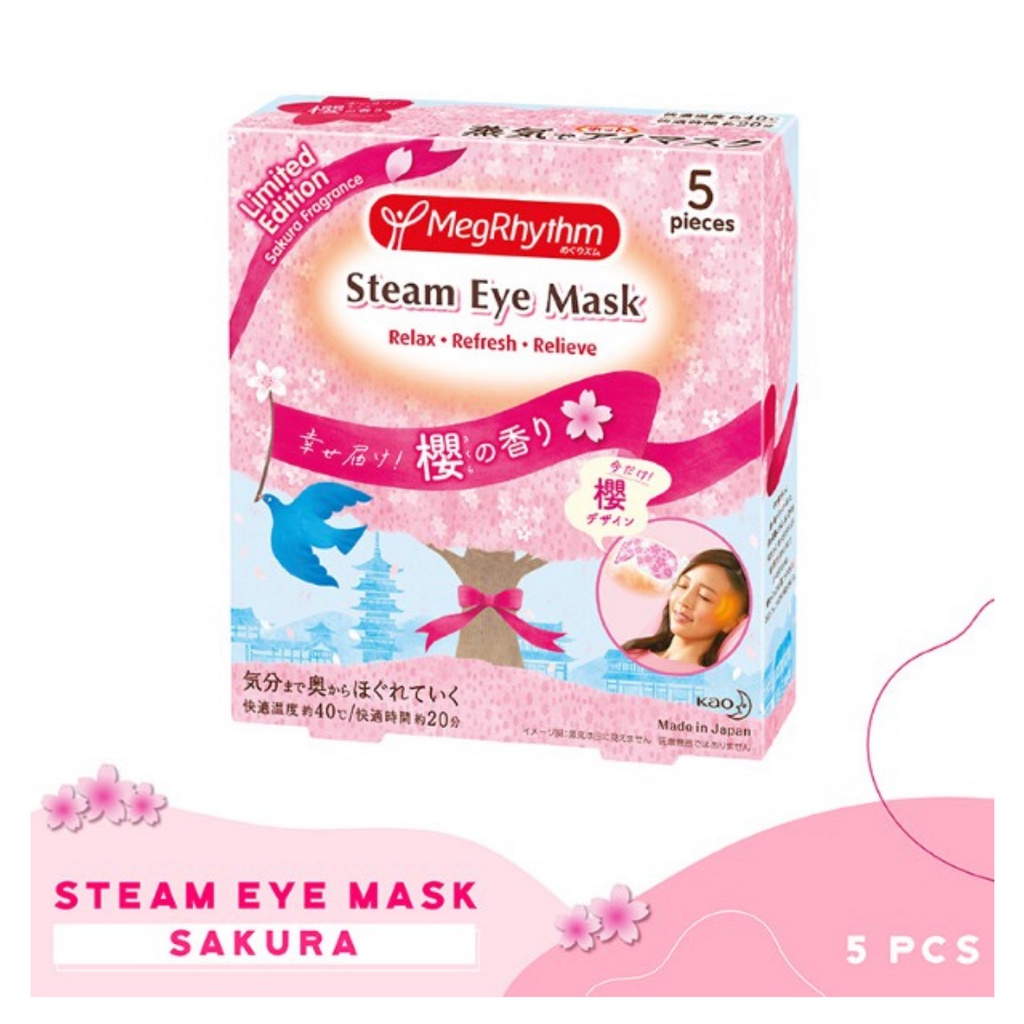 MegRhythm Steam Eye Mask Sakura (5pcs) Shopee Malaysia