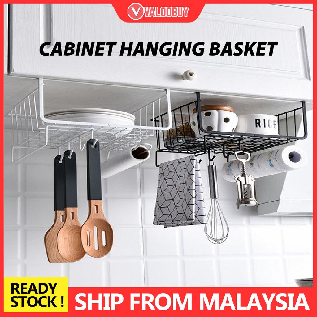 Hanging Basket Shelf Organizing Rack Kitchen Under