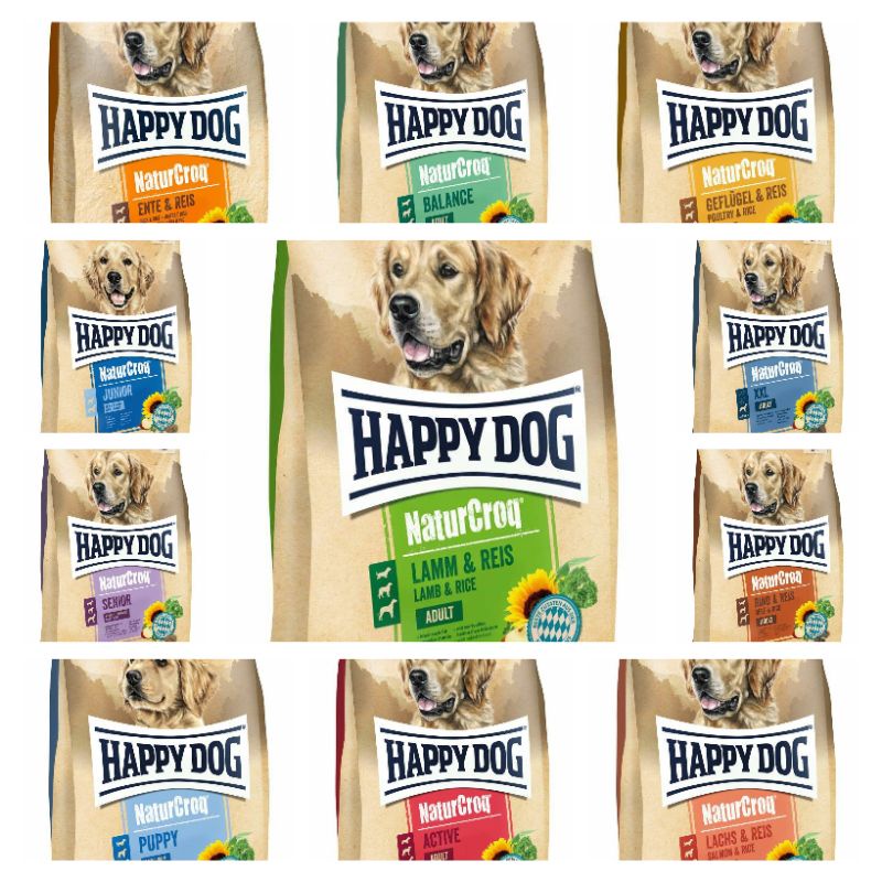 15KG/11KG Happy Dog Naturcroq Dry Premium Dog Food Germany Naturcroq