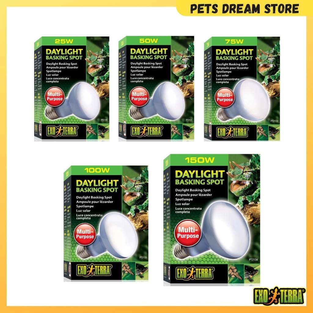 Exo Terra Daylight basking spot reptile UVA Sun Glo tortoise heat lamp