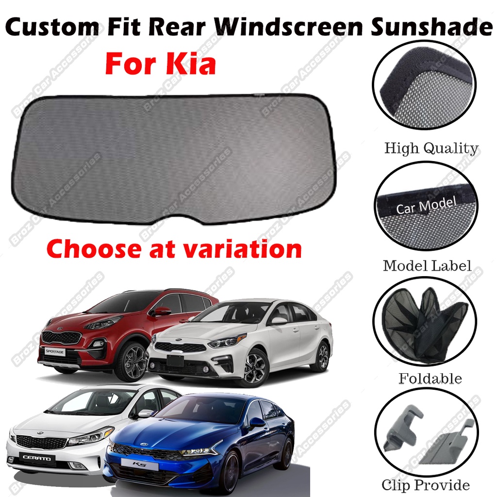Custom Fit Rear Windscreen Car Sunshade Kia K3 K5 Forte Sportage Block