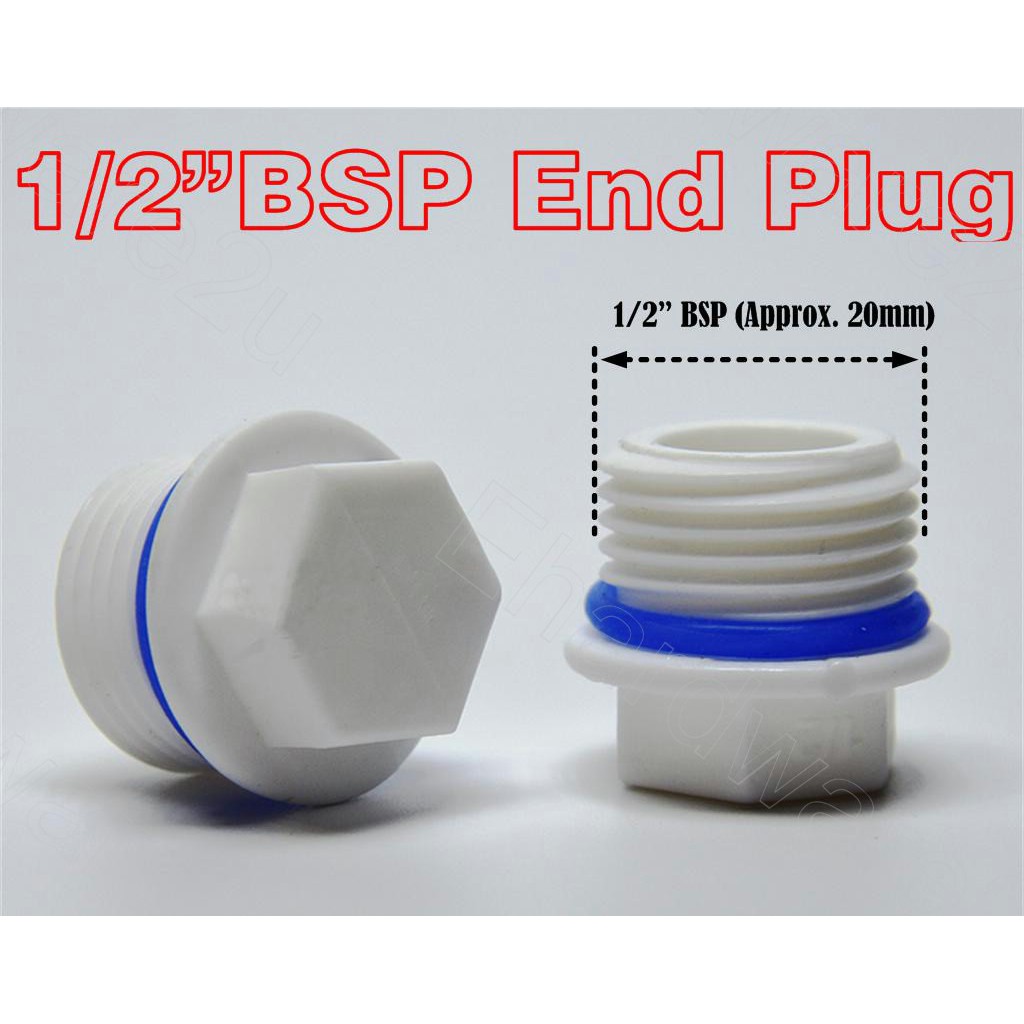 Water Pipe Line Stopper Plastic End Plug G1/2" (EP04) Shopee Malaysia