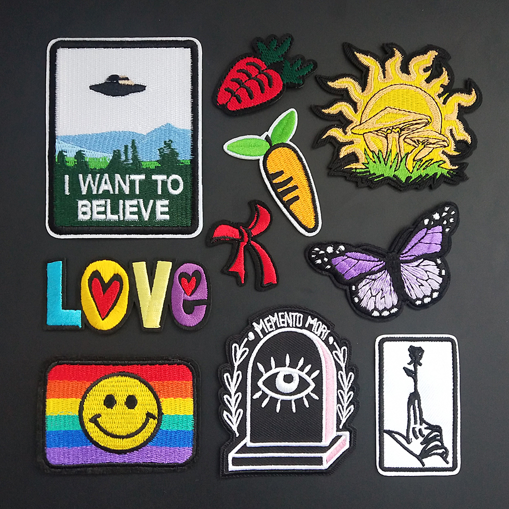 Alien Spaceship Embroidery Patches Iron On Patch Embroidered Patchs