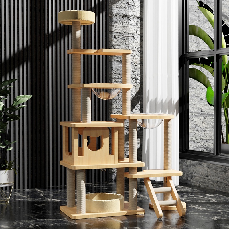 Sangkar Pokok Kucing Kayu Rumah Kucing Besar Cat Tree Large Cat Villa
