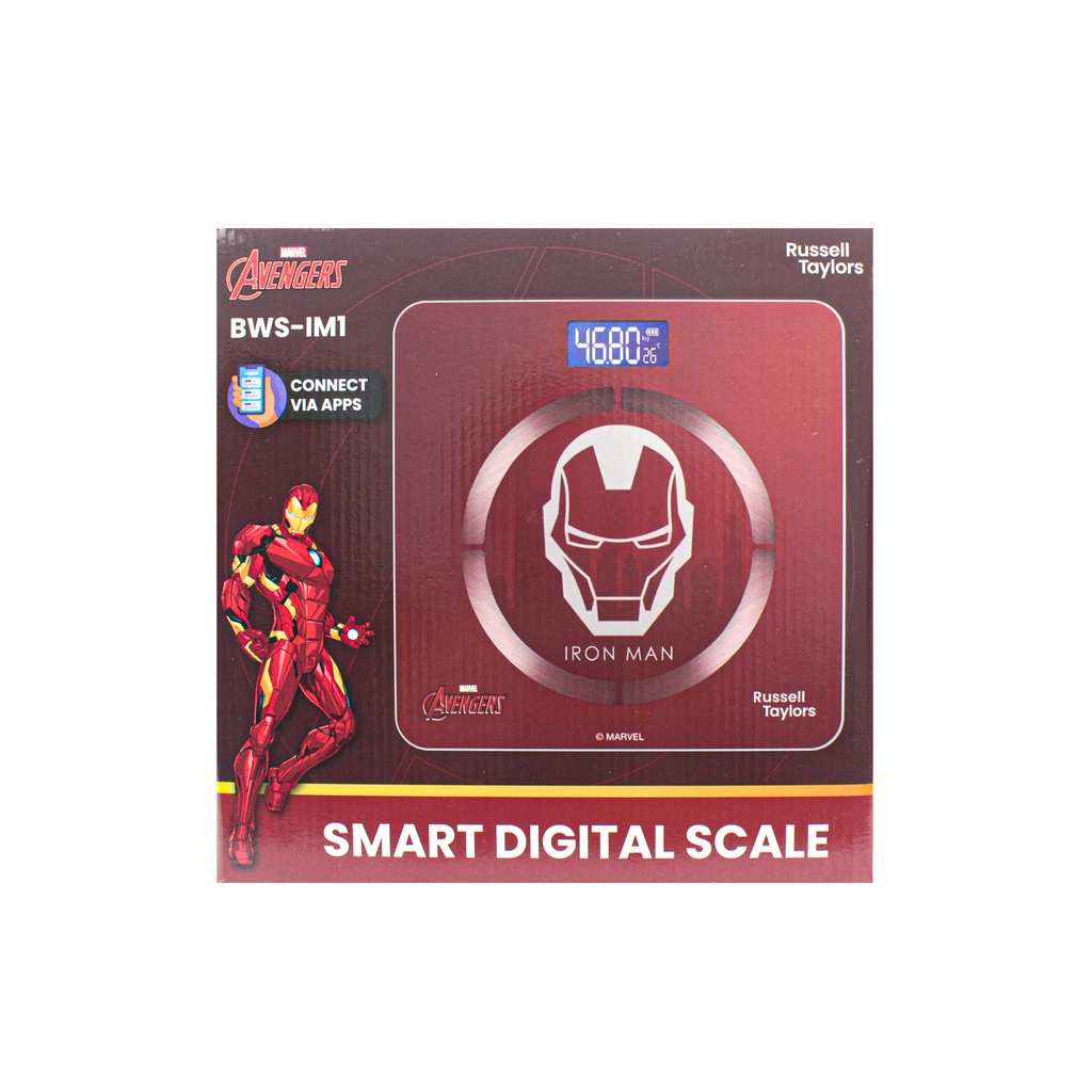 Marvel Iron Man Bluetooth Body Fat Smart Weighing Scale Shopee Malaysia