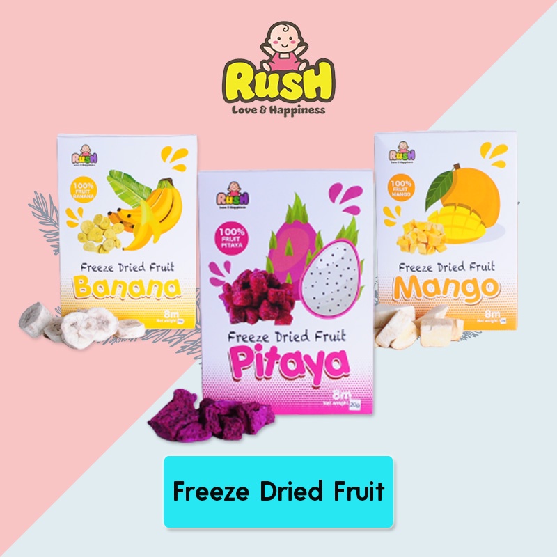 [Baby's Food] Rush Baby Food Freeze Dried Banana / Dragon Fruit / Mango