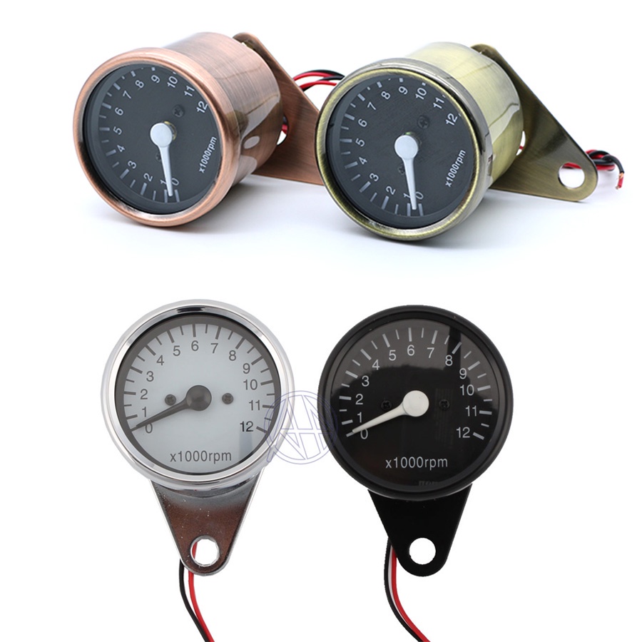 Universal Motorcycle 12V LED Digital Backlight 12K RPM Gauges Cluster