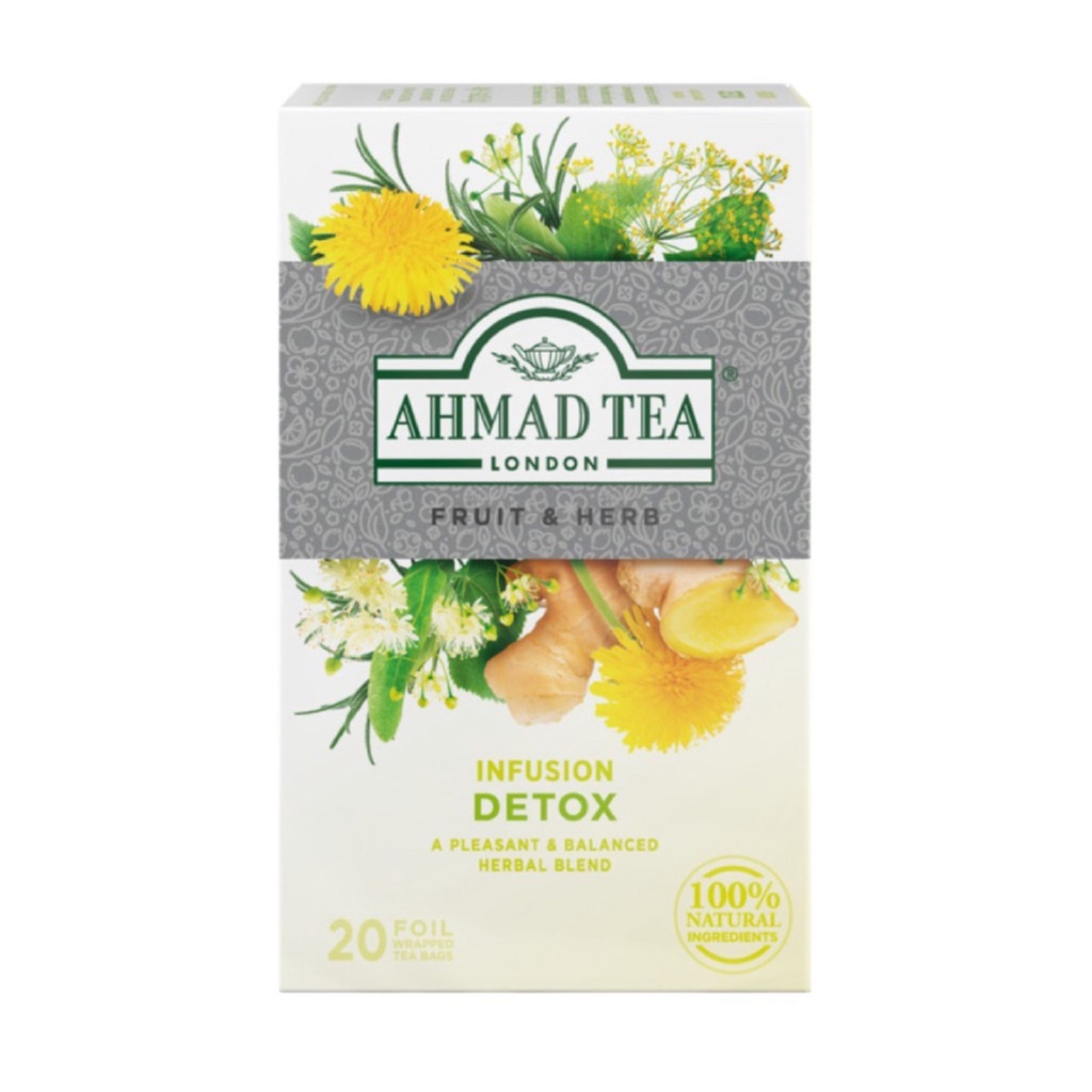 Ahmad Tea London Fruit & Herb 20 Foil Wrapped Tea Bags (2sx40g