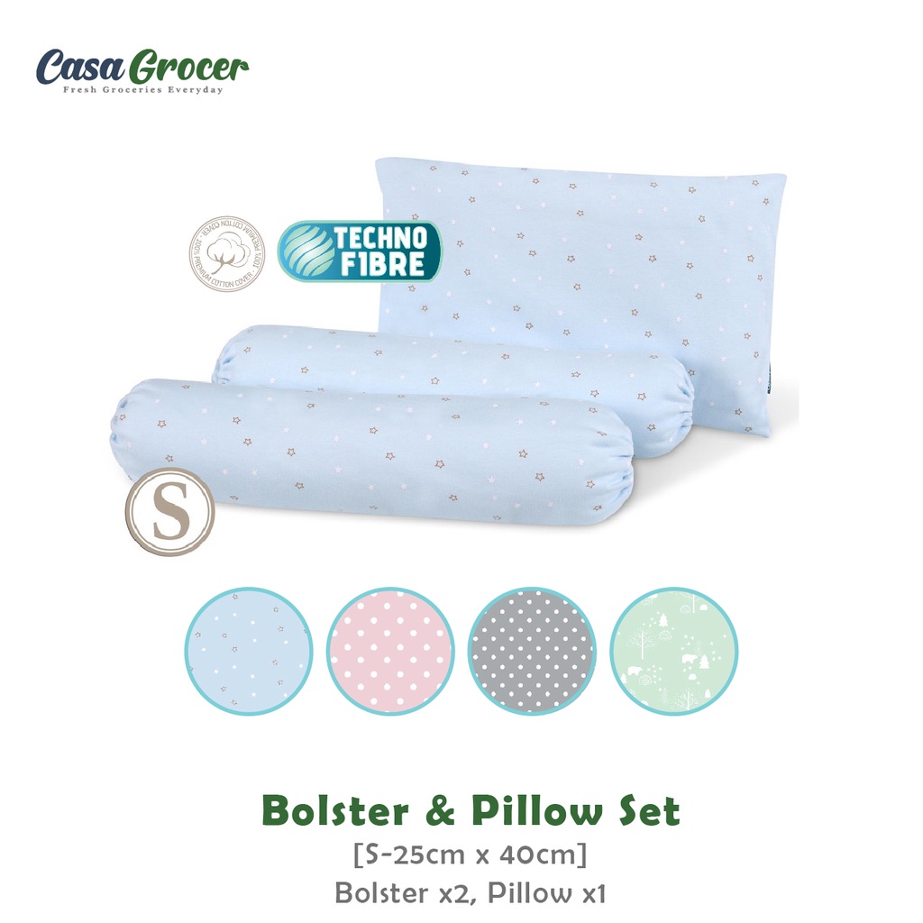 Comfy Living Baby Bolster & Pillow Set S ( 25x 40cm) Shopee Malaysia