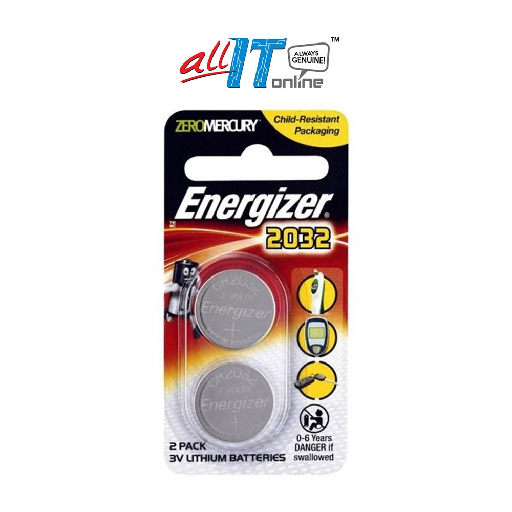 Energizer CR2032 Lithium Battery (3V x 2 Pcs) Shopee Malaysia