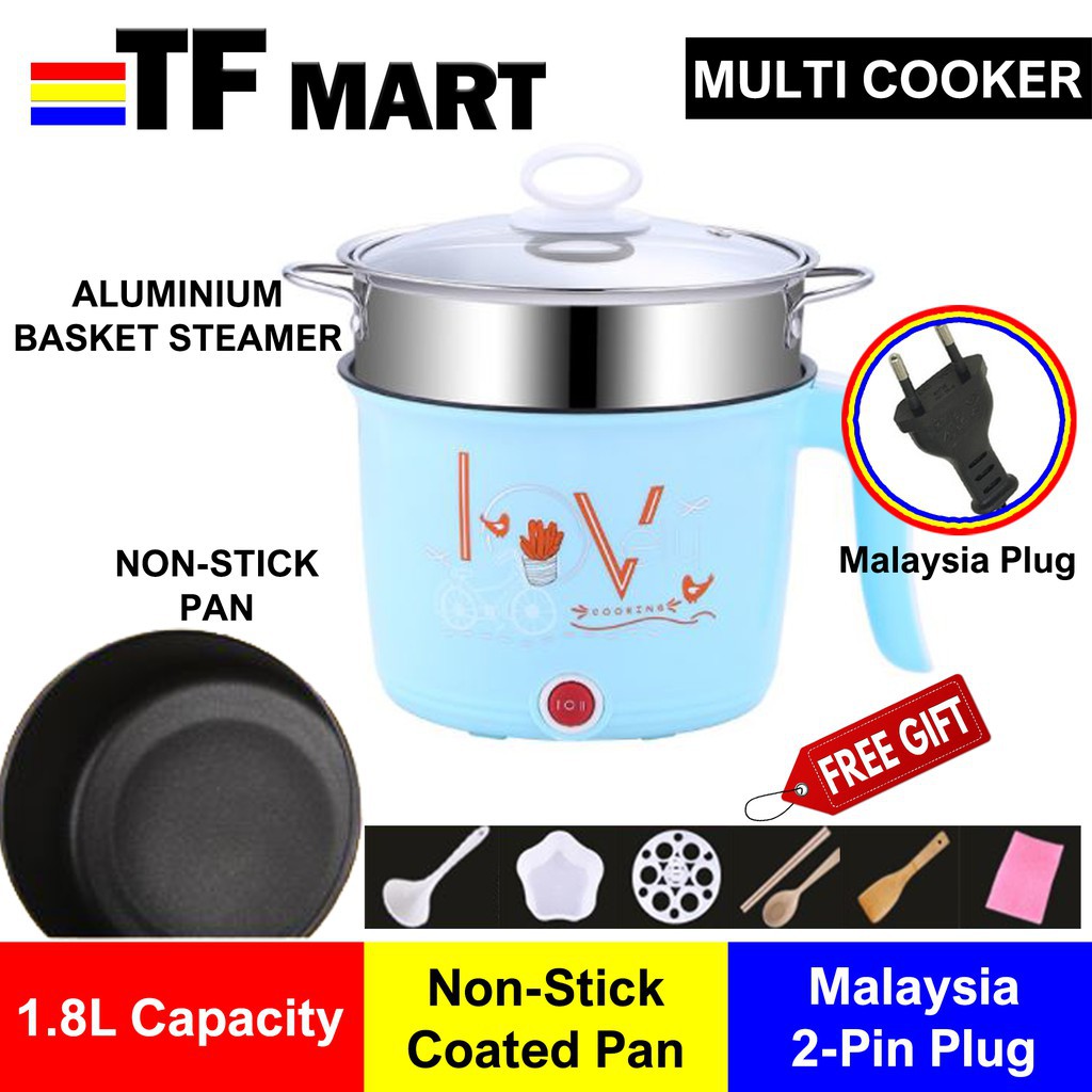 🔥【NEW】🔥 Lopol 1.8L Multi Cooker Mini Rice Cooker Electric Stainless